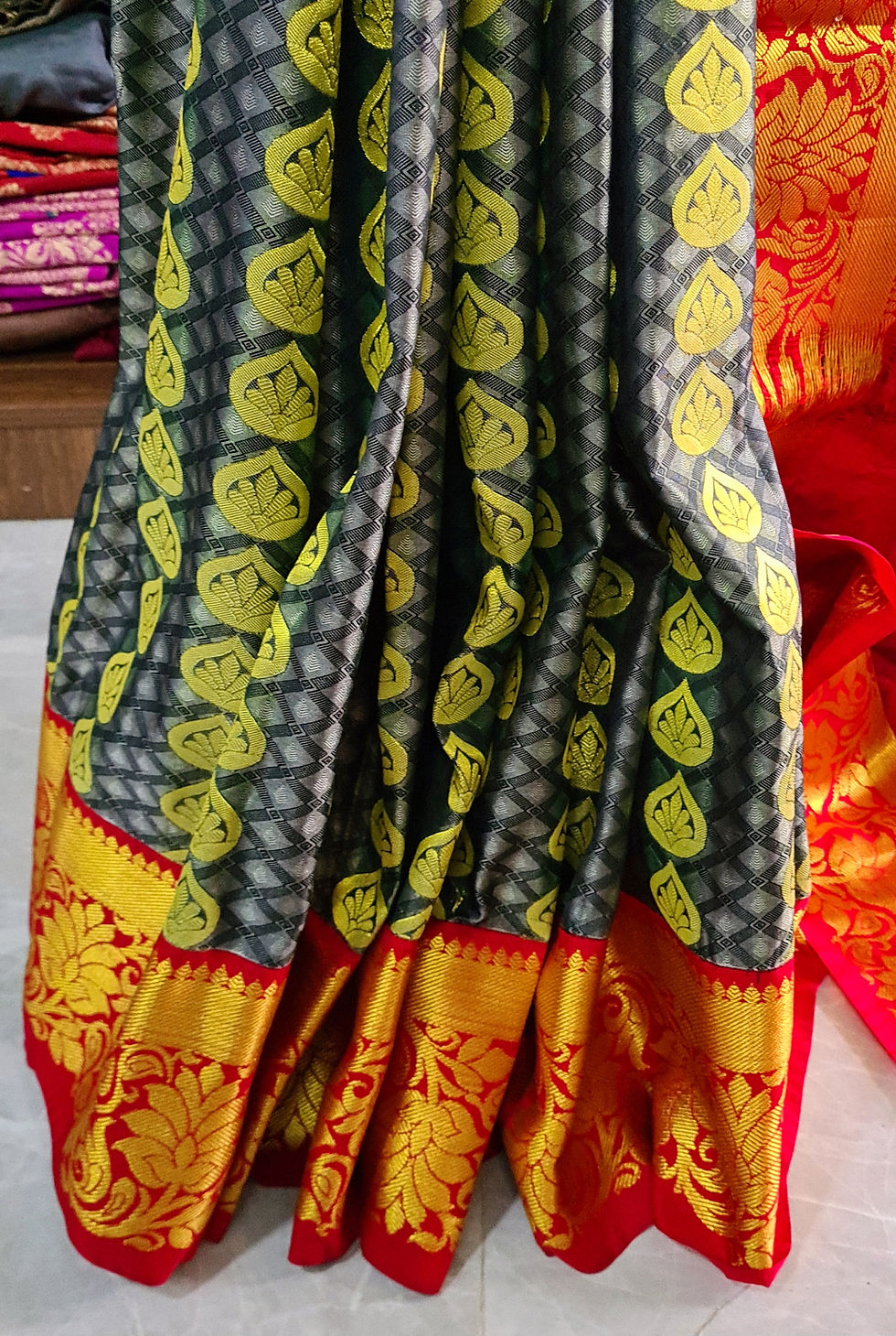 Thumbnail: Stonework Soft Semi-Silk Saree 