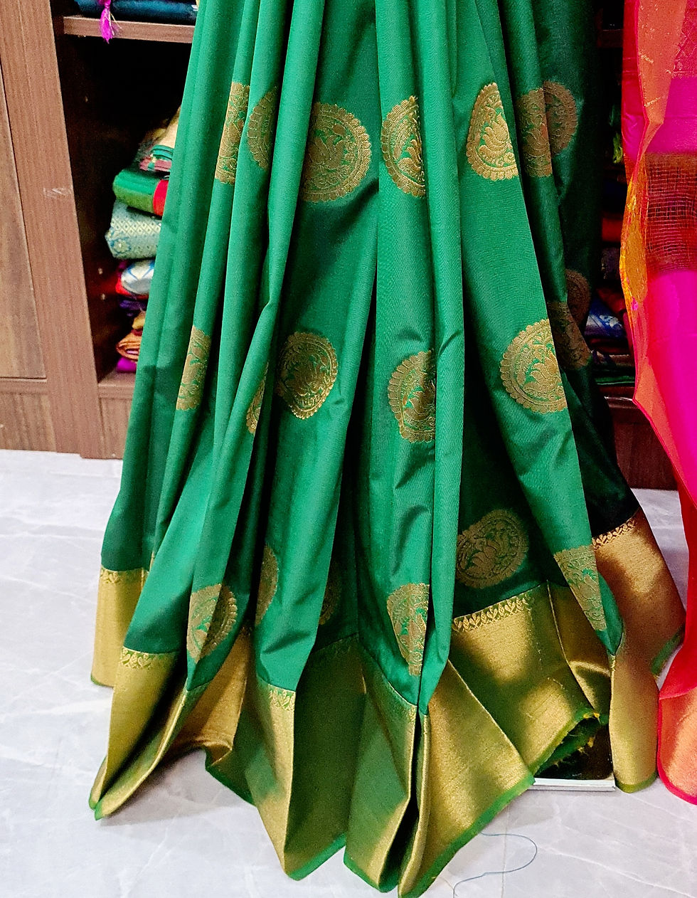 Thumbnail: Lotus Deisgn Soft Silk Saree