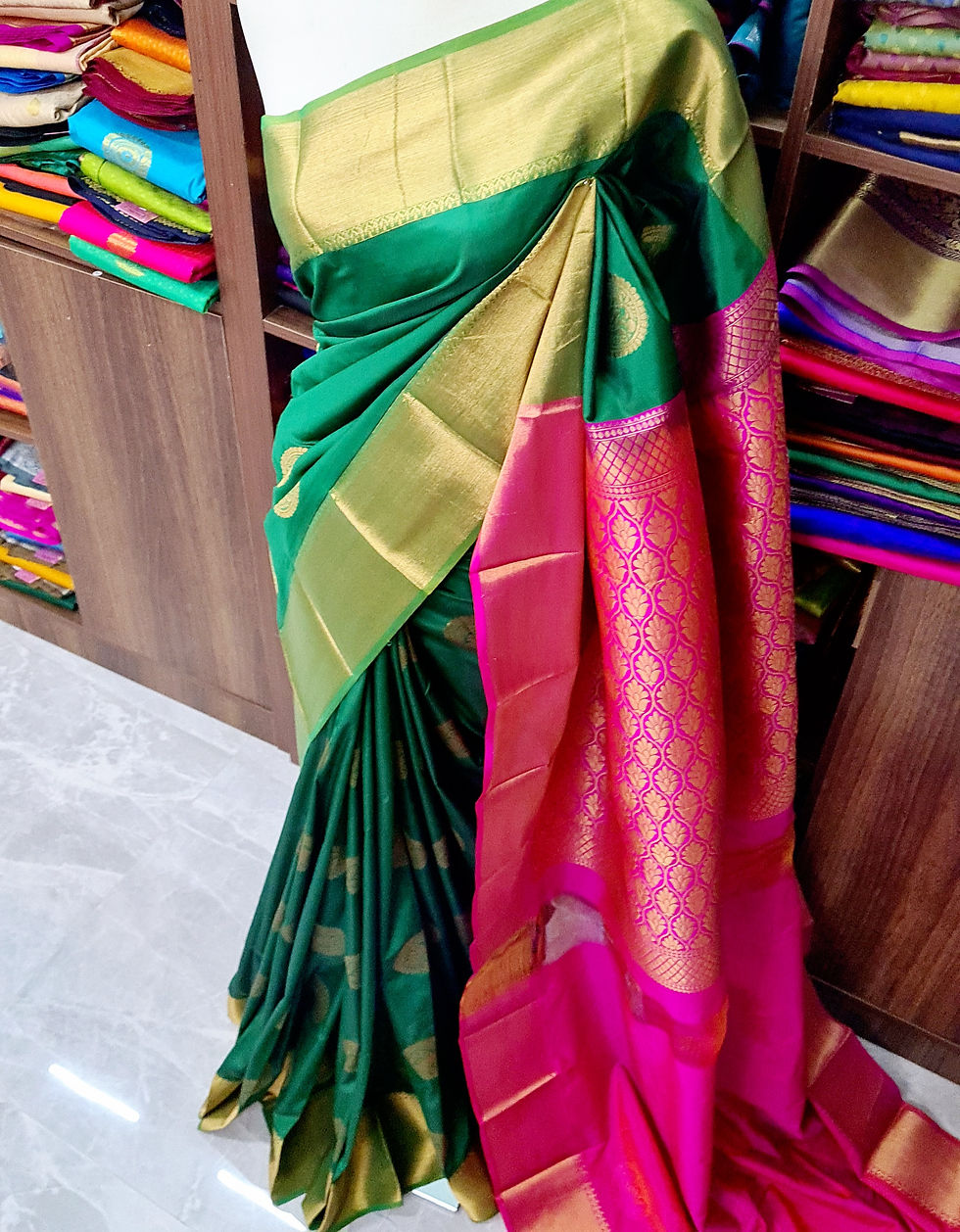 Thumbnail: Lotus Deisgn Soft Silk Saree