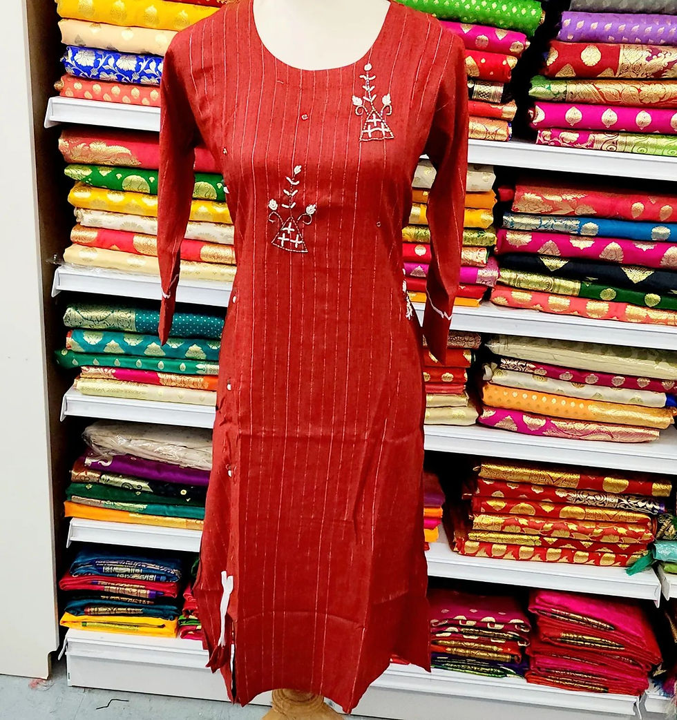 Thumbnail: Soft Cotton Beadwork Kurti