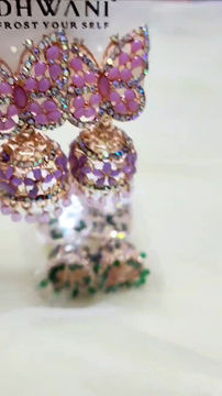 Thumbnail: Butterfly Stonework Earrings