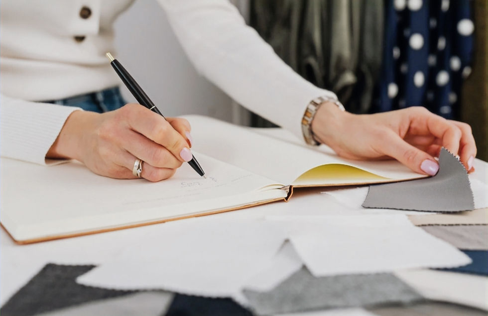 A designer taking notes.