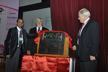 Launch of IOF by Prof Brien Holden and Australian High Commisioner to India, John Mc Carthy. Mr Rajesh Wadhwa can also be seen in the picture