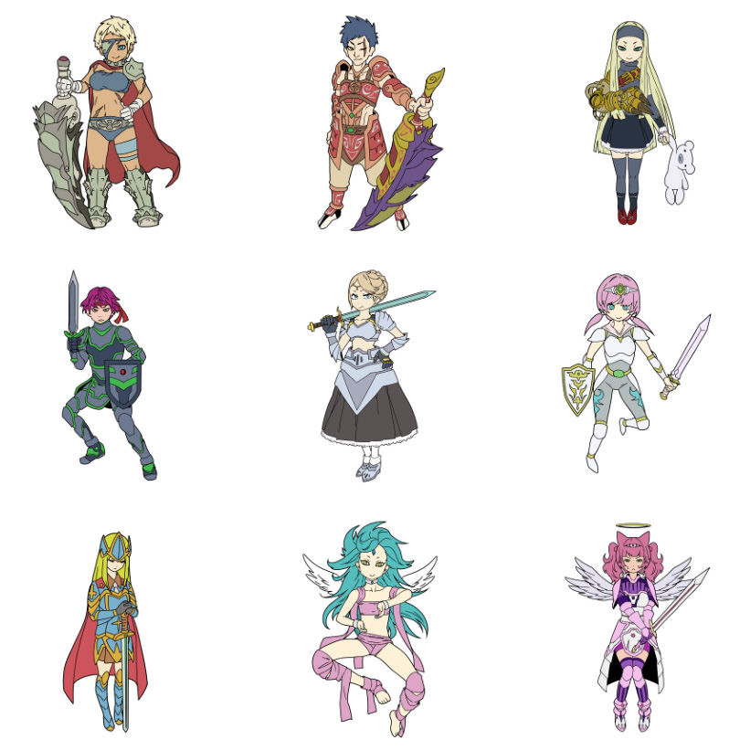 サムネイル： ゲーム　素材　イラスト　キャラ　ファンタジー
