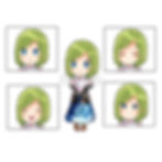 表情差分　ミニキャラ　女の子