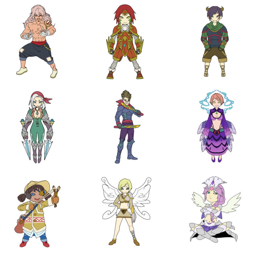 サムネイル： ゲーム　素材　イラスト　キャラ　ファンタジー