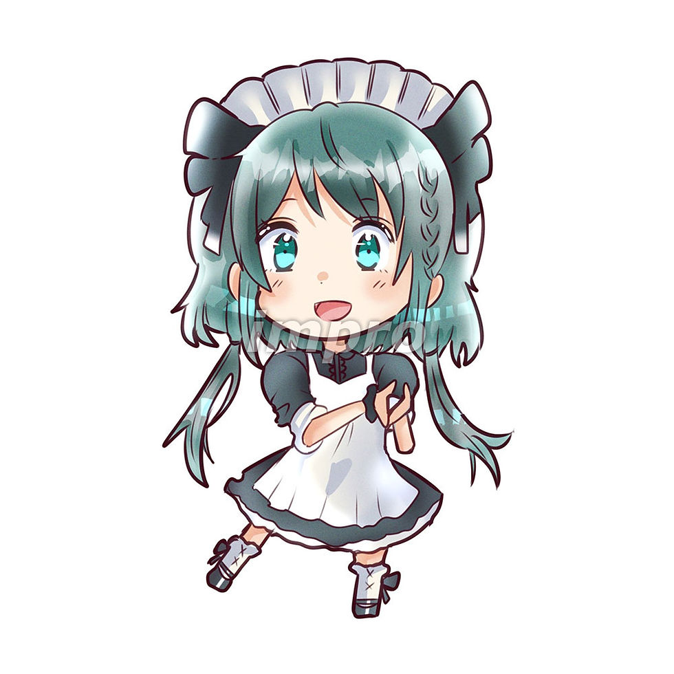 メイド　女性　ミニキャラ