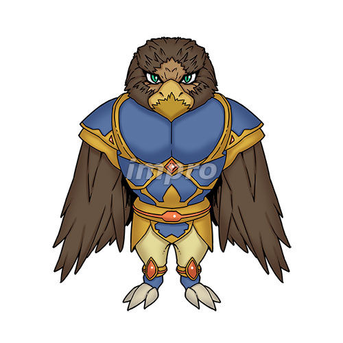 鳥人類の兵士(影あり)