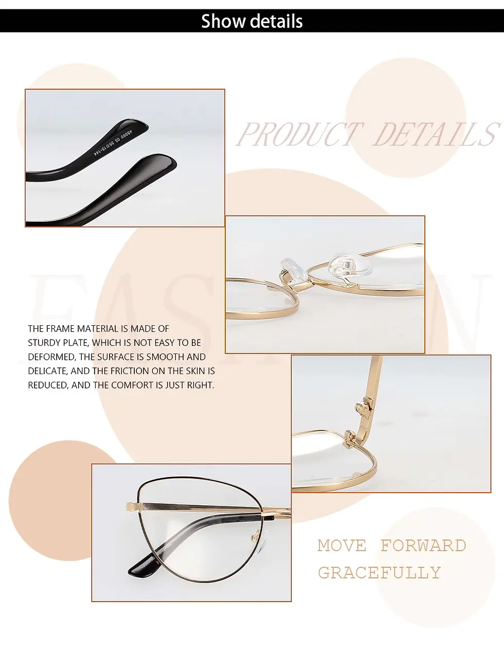 Thumbnail: 45969 Cat Eye Retro Simple Glasses Optical  Frames