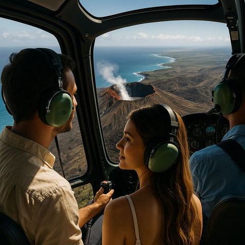 Fly over Hawaii’s most iconic landscapes. Helicopter tours of Oahu, Kauai, and Maui with panoramic views.