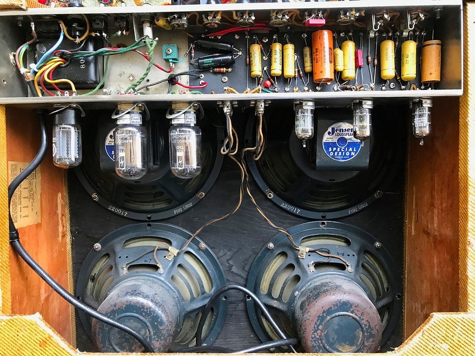 Thumbnail: SOLD! - 1960 Fender 5F6-A Tweed Bassman 4x10 Narrow Panel Amp
