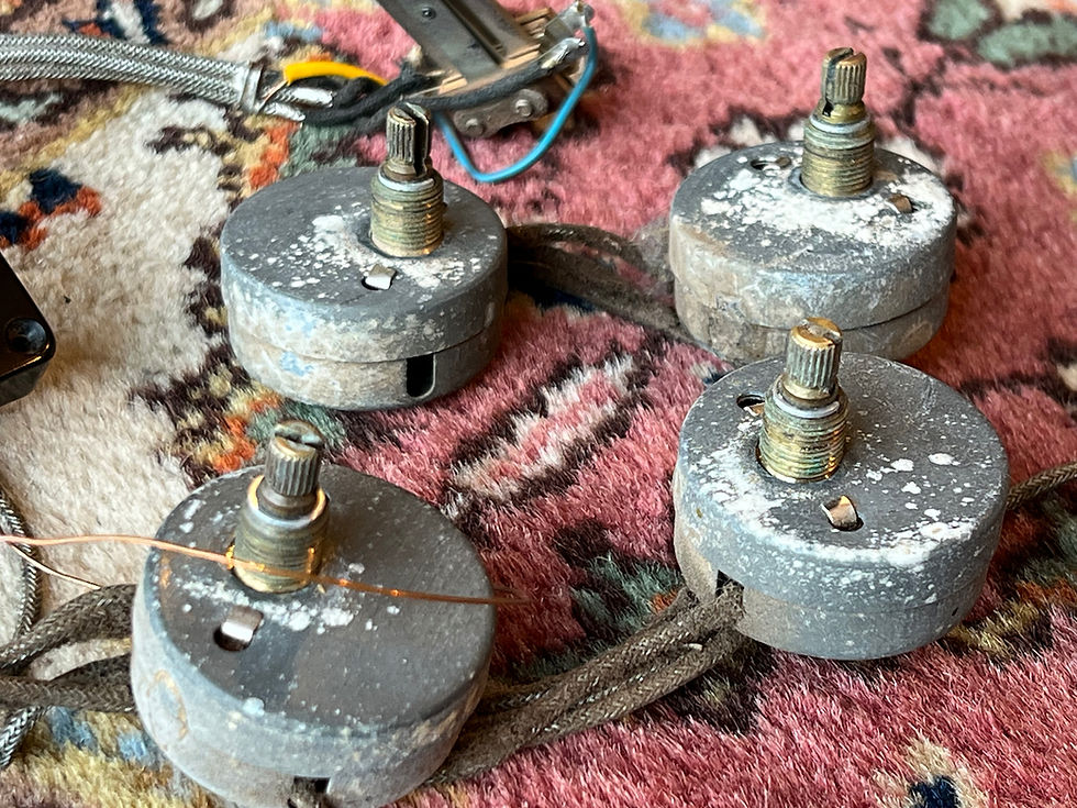 Thumbnail: Complete 1965 Gibson Patent No. sticker PAF pickups wiring harness pots jack