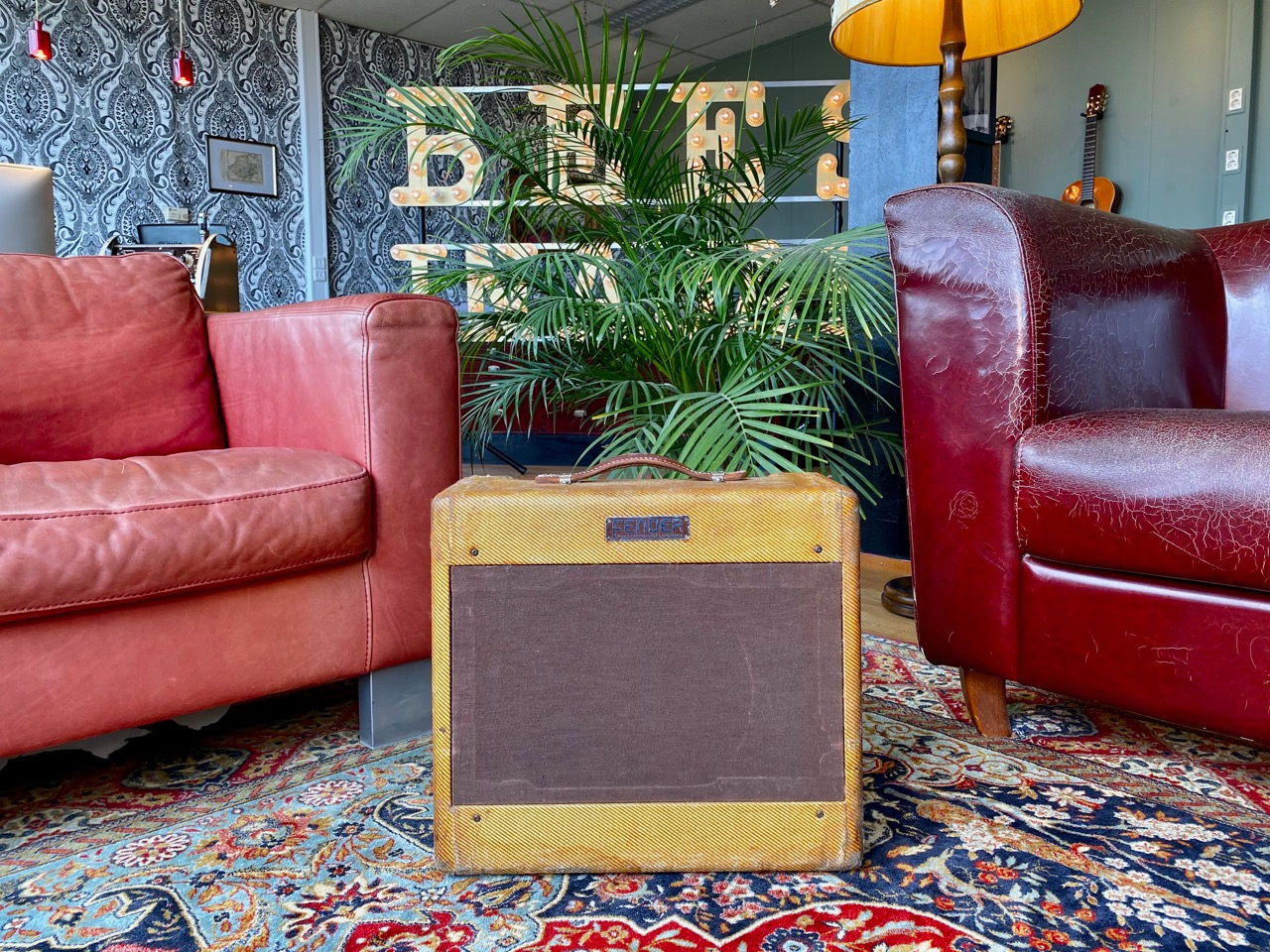 SOLD! - 1955 Fender 5D3 Tweed Deluxe Wide Panel