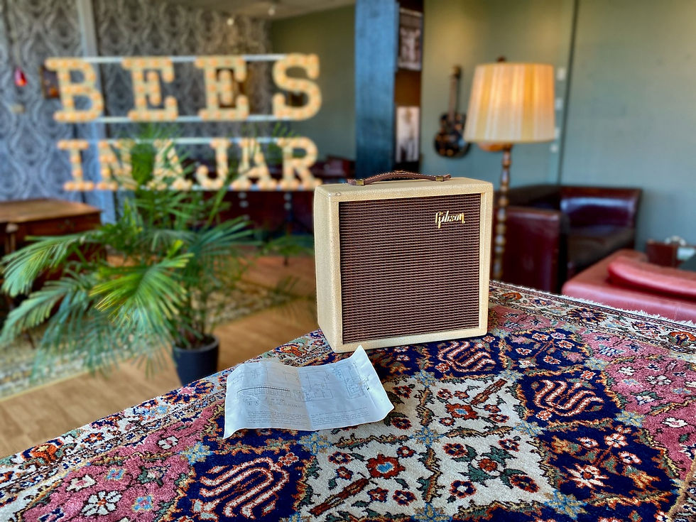 SOLD! - 1960 Gibson GA-5T Skylark Tremolo 5W two-tone blonde tolex combo