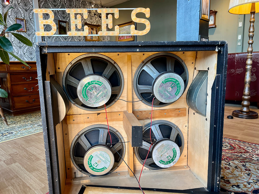 Thumbnail: SOLD! - 1967 - 1968 Marshall 1960A 4x12 pinstripe cabinet angled