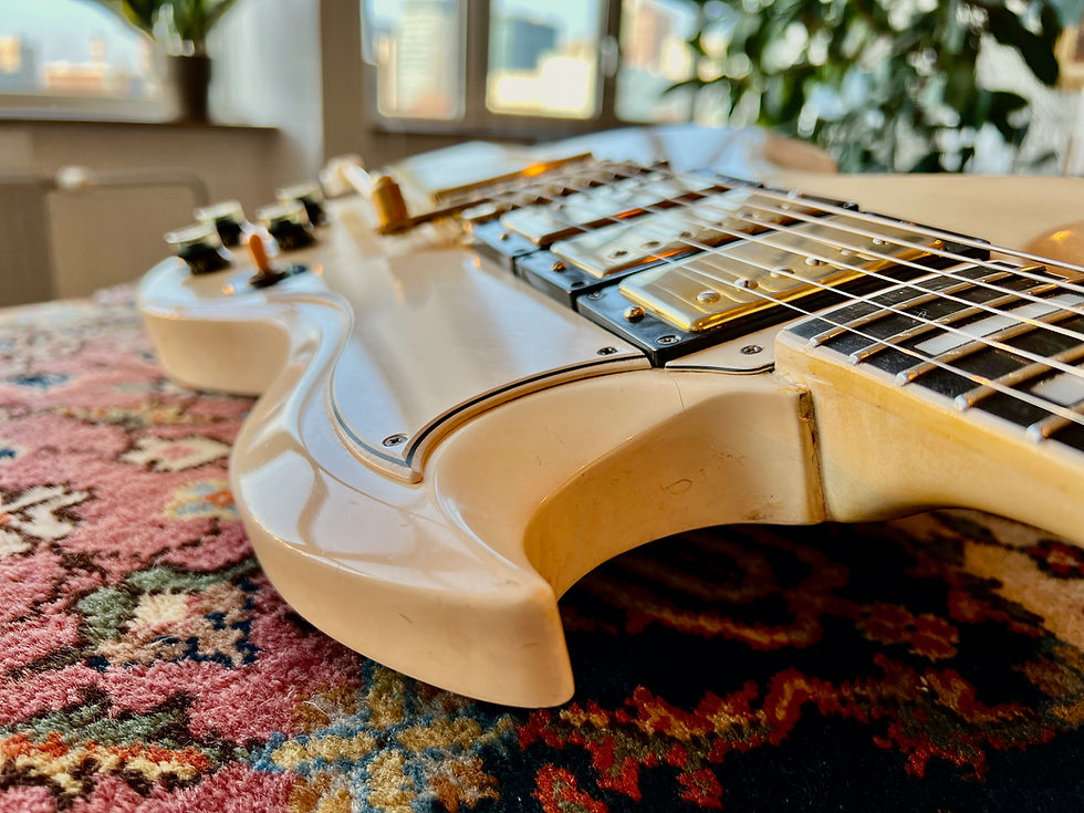 Thumbnail: SOLD! - 1961 Gibson Les Paul Custom SG Polaris White w/ Lyre Vibrola