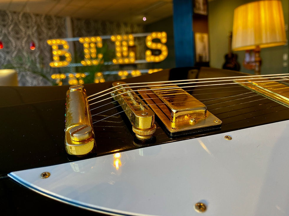 Thumbnail: SOLD! - 1976 Gibson Firebird Bicentennial Ebony Black & Gold Limited Edition