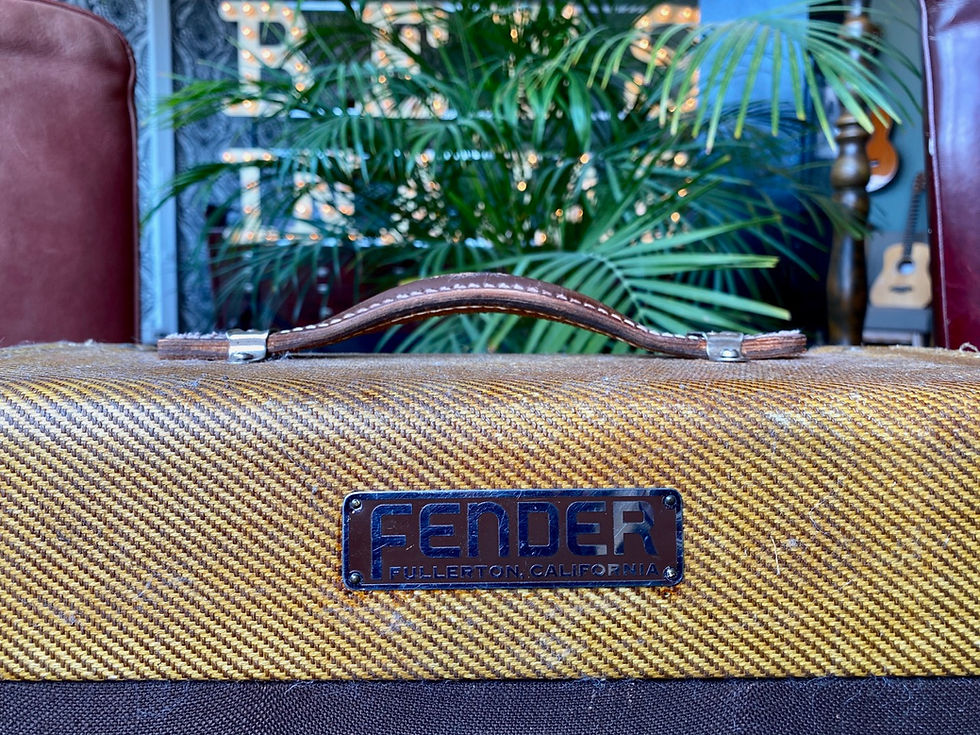 Thumbnail: SOLD! - 1955 Fender 5D3 Tweed Deluxe Wide Panel