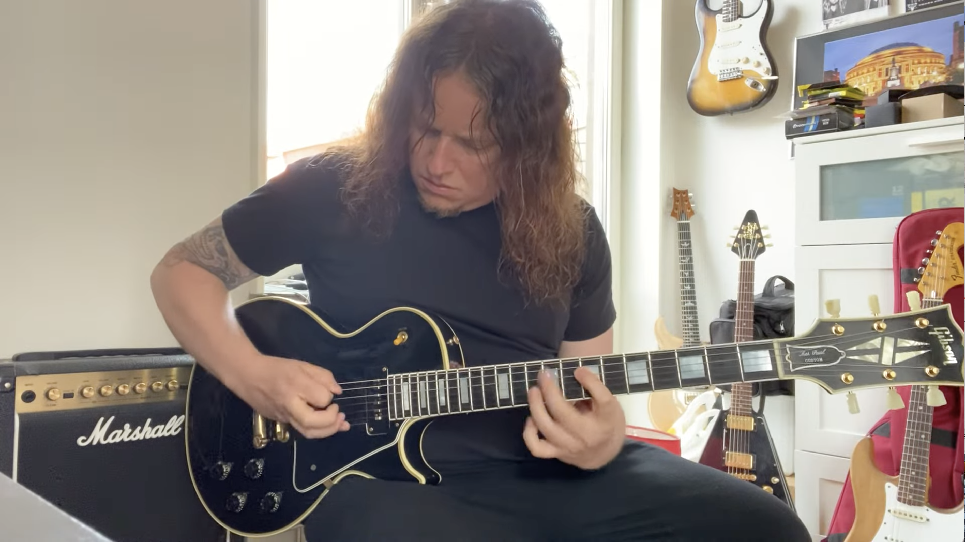 Rock Star owned 1956 Gibson Les Paul Custom Black Beauty Alnico-V - Thumbnail 2