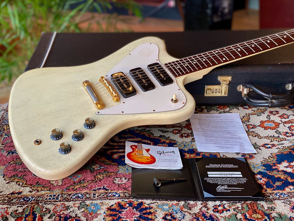 Thumbnail: SOLD! - 2000 Gibson Custom Shop CS Firebird III Non Reverse TV White