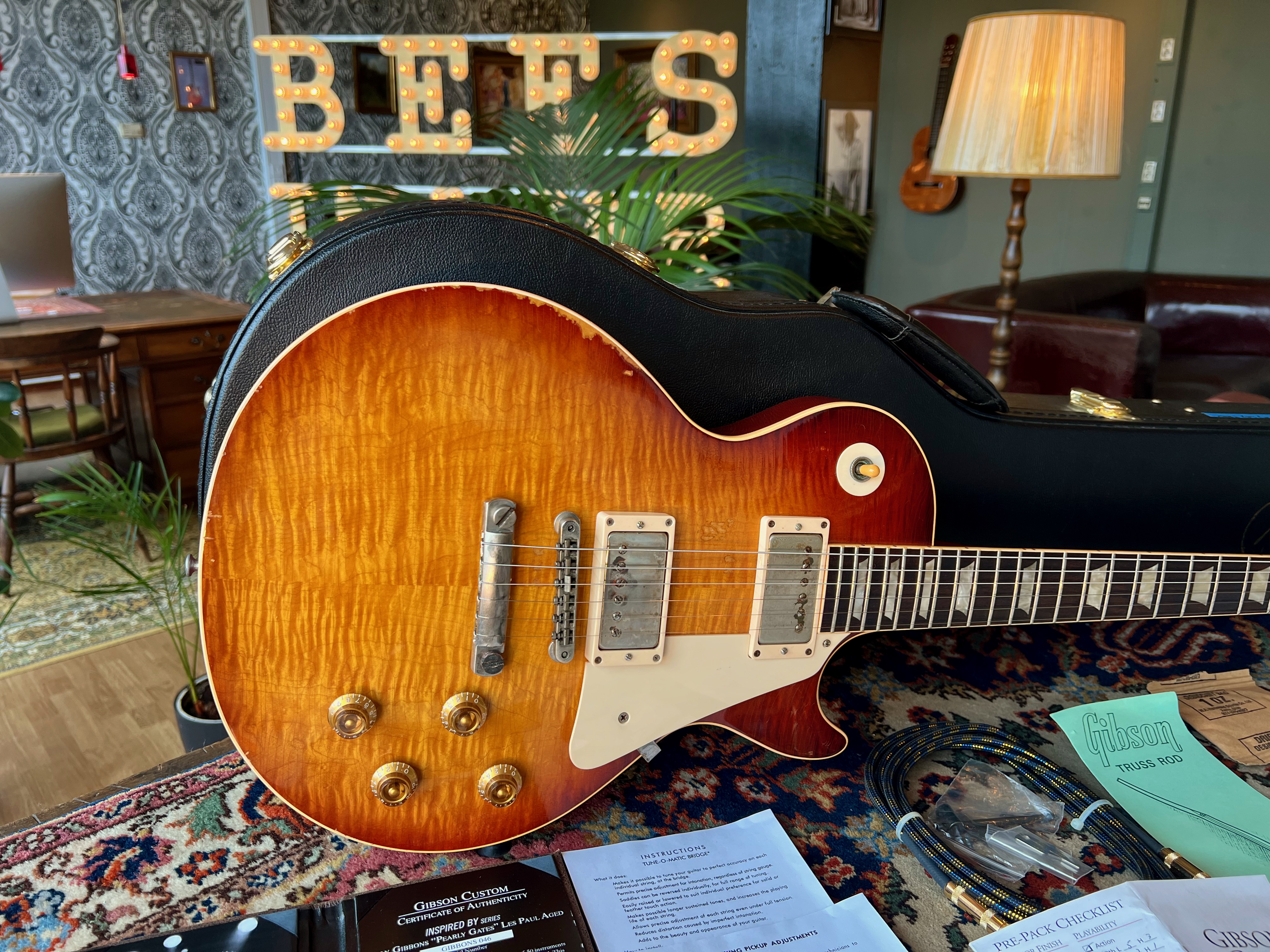 2009 Gibson Pearly Gates Les Paul Billy Gibbons Tom Murphy Aged #46 - Thumbnail 3