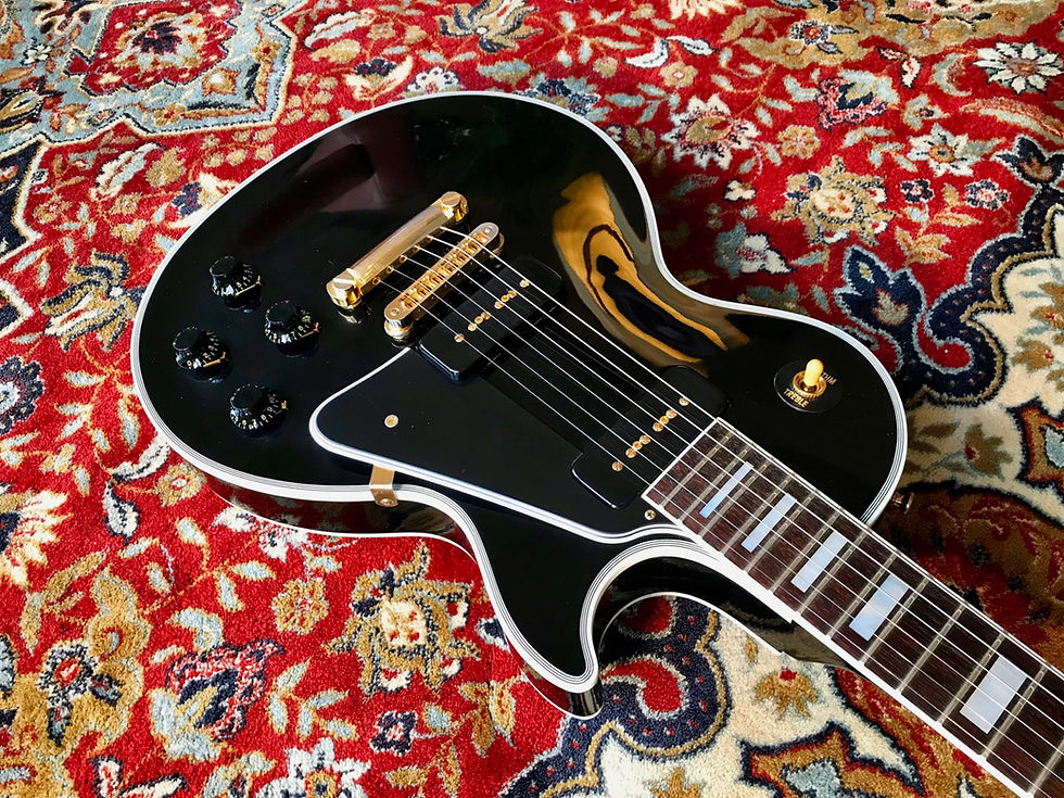Thumbnail: SOLD! - 2014 Gibson Les Paul Custom P90 VOS Ebony 1 of 25