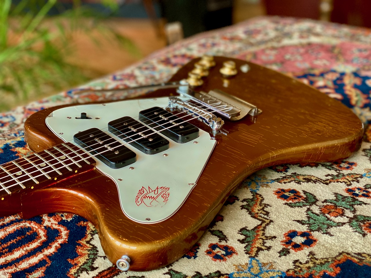 1966 Gibson Firebird III Sparkling Burgundy Metallic - Thumbnail 3