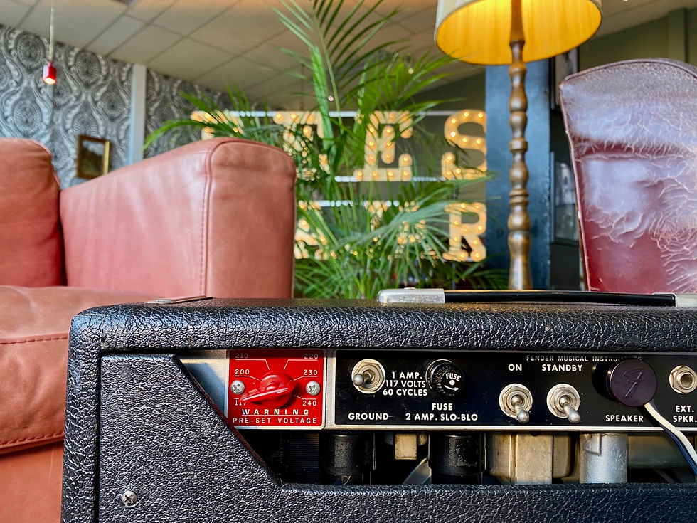 Thumbnail: SOLD! - 1966-1967 "Export" Fender Deluxe Blackface Vibrato Non Reverb AB763