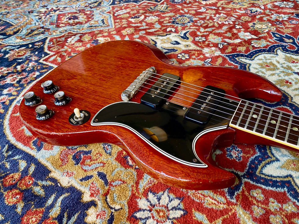 Thumbnail: SOLD! - 1964 Gibson SG Special Cherry Red Small Guard Stoptail