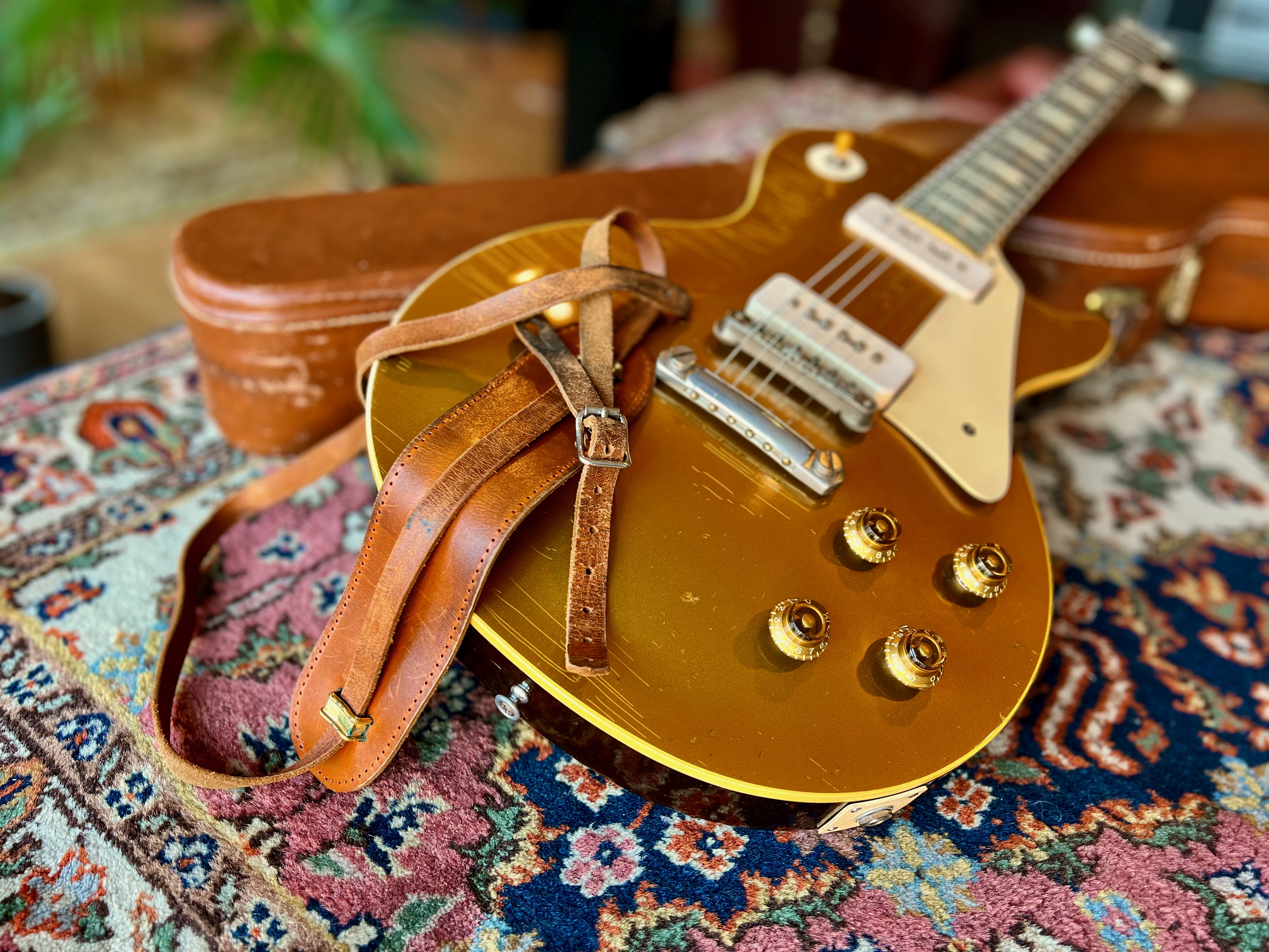 1957 3.76Kg Gibson Les Paul Standard Goldtop Darkback - Thumbnail 2