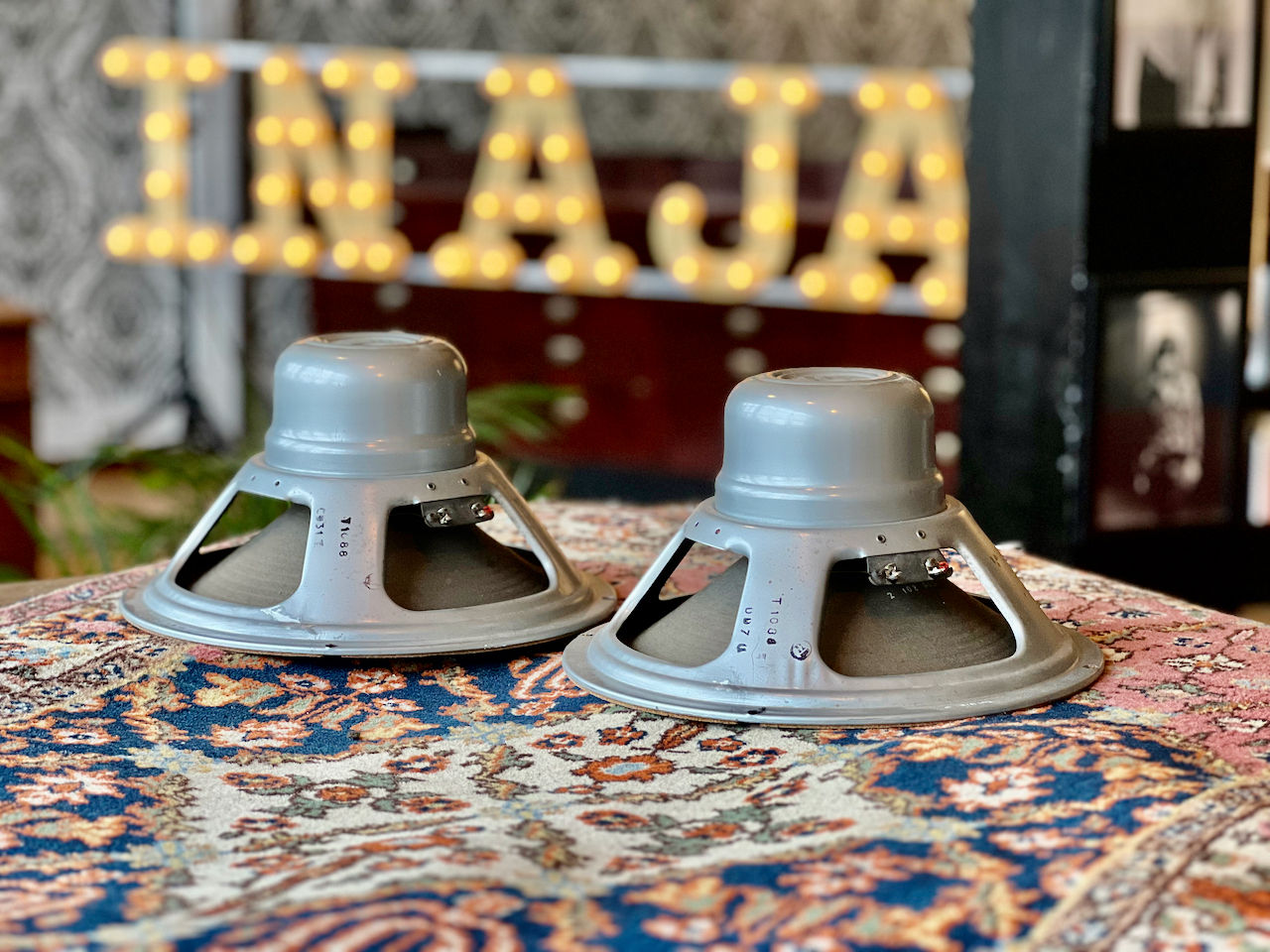 SOLD! - Pair 2x Vintage Celestion G12 T1088 Alnico Silver Bell 8ohm 12" Speakers