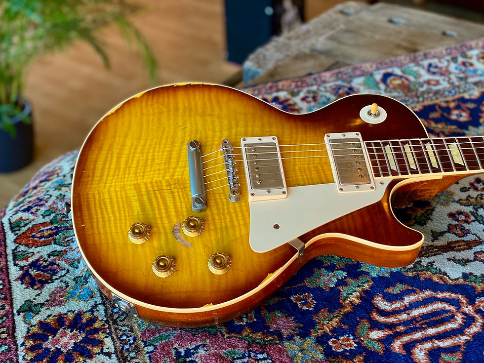 Thumbnail: SOLD! -2013 Gibson Custom Shop AGED Les Paul 1959 Joe Perry Tobacco Burst Murphy