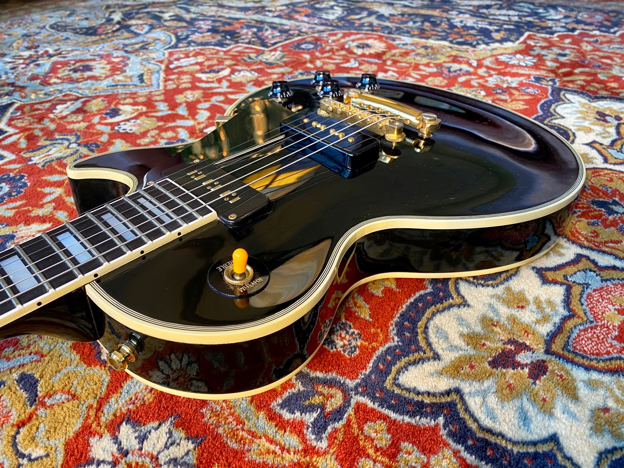 1992 Pre Historic Gibson Les Paul Custom ’54 Reissue Black Alnic0 - Thumbnail 5