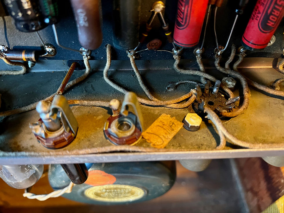 Thumbnail: SOLD! - 1954 Fender 5D3 Tweed Deluxe Wide Panel