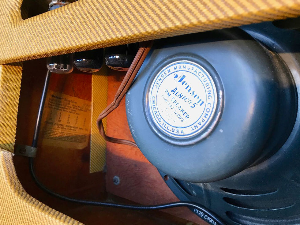 Thumbnail: SOLD! - 1953 Fender 5C3 Tweed Deluxe Wide Panel