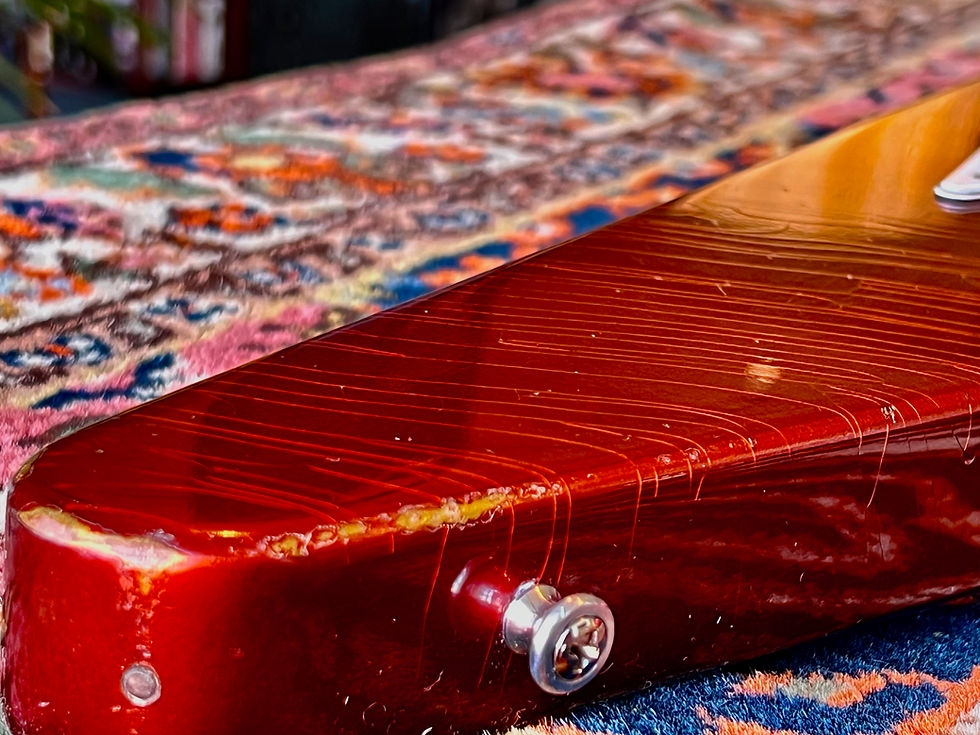 Thumbnail: SOLD! - 2021  3.14Kg Aged Gibson Custom Shop CS ’67 Flying V Sparkling Burgundy