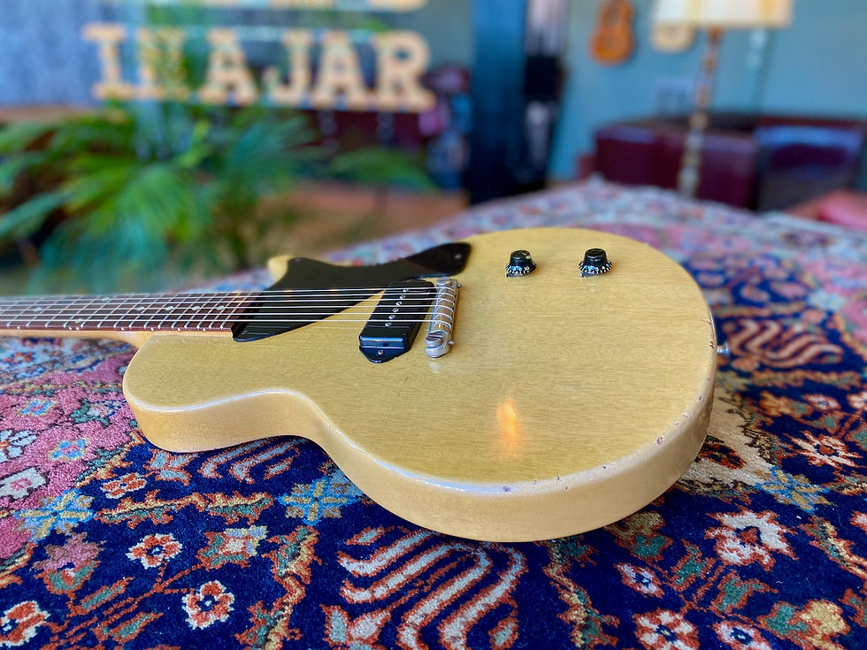 Thumbnail: SOLD! - 1956 Gibson Les Paul Junior TV Yellow Single Cut + croc case