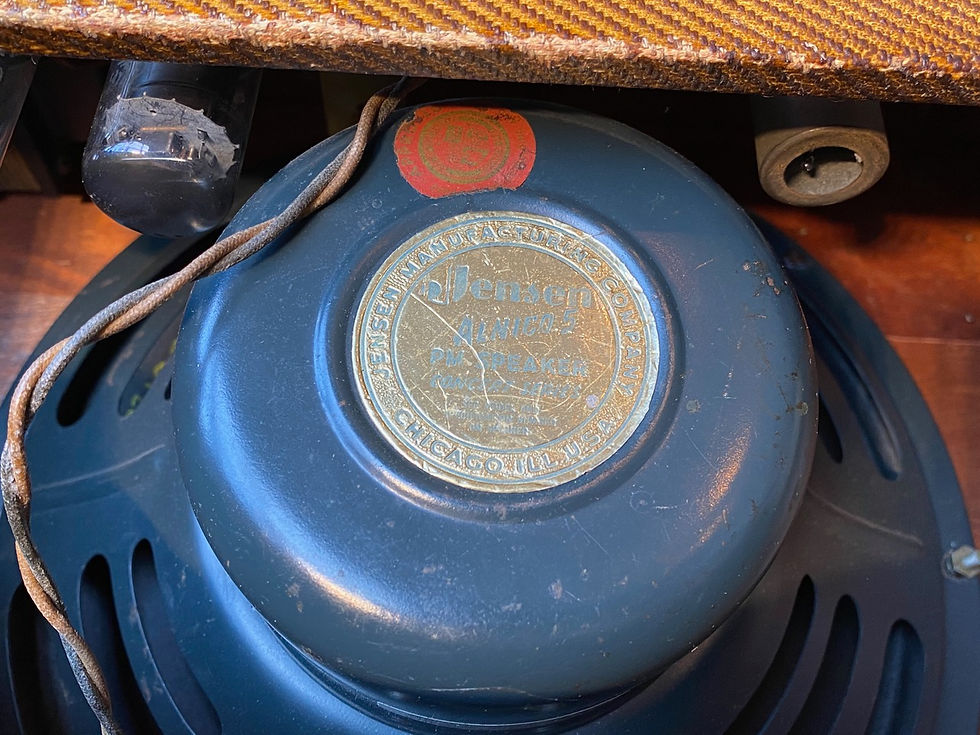 Thumbnail: SOLD! - 1954 Fender 5D3 Tweed Deluxe Wide Panel