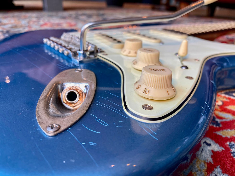 Thumbnail: SOLD! - 2017 Panucci Stratocaster Relic Lake Placid Blue Roasted Flame Maple