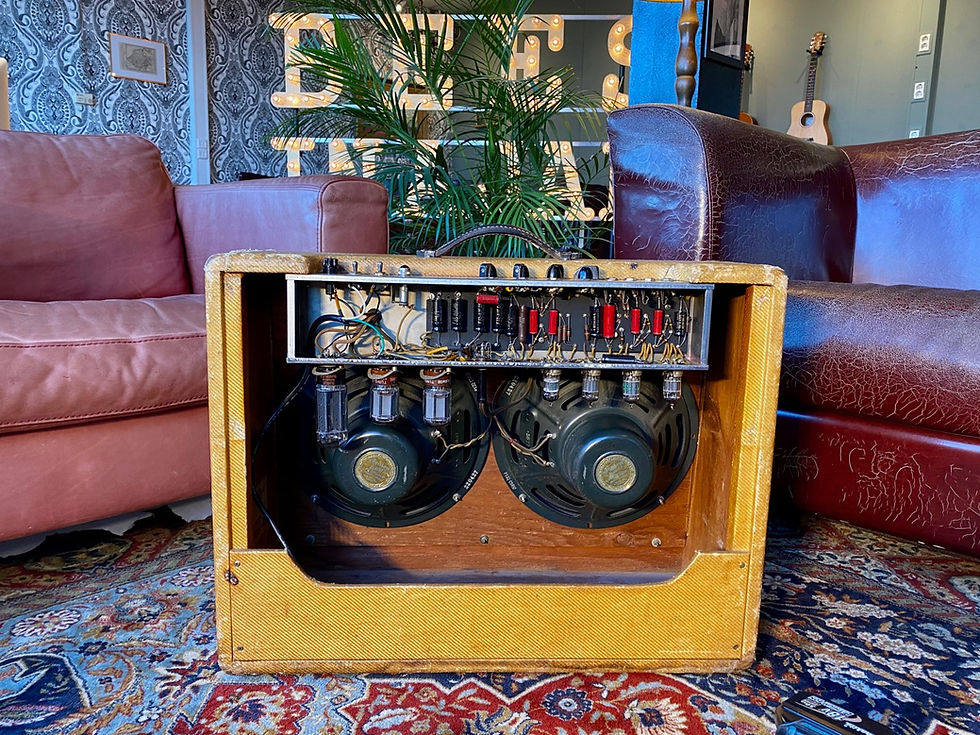Thumbnail: SOLD! - 1954 Fender Tweed Twin Amp Wide Panel 5C8/5D8 2x12