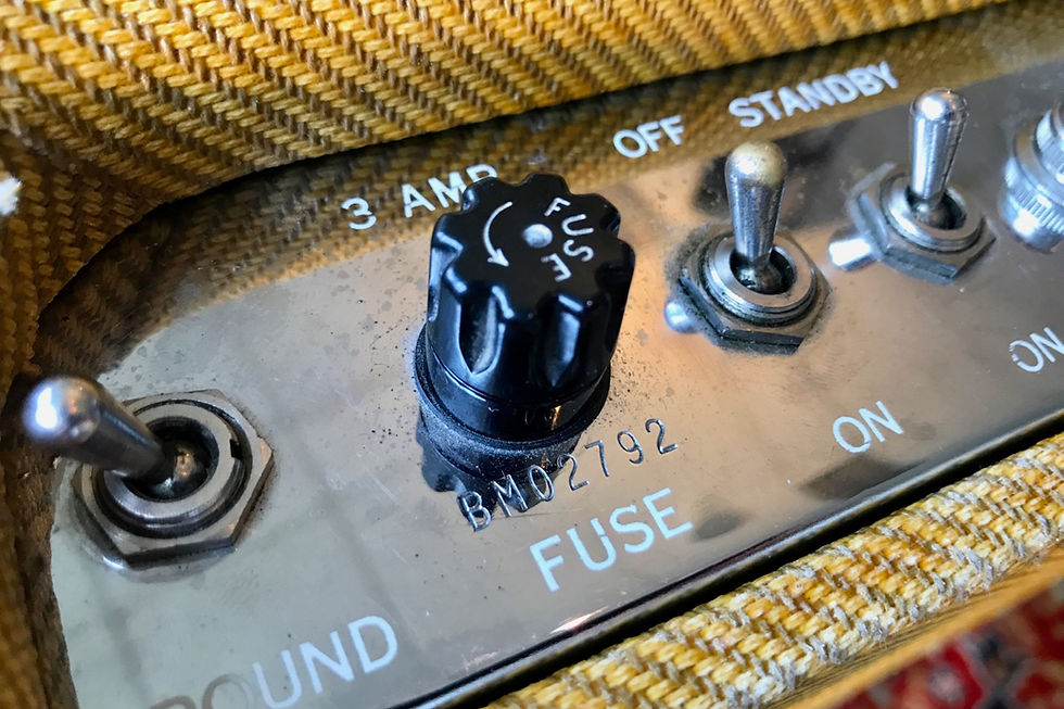 Thumbnail: SOLD! - 1959 Fender 5F6-A Tweed Bassman 4x10 Narrow Panel - retweed