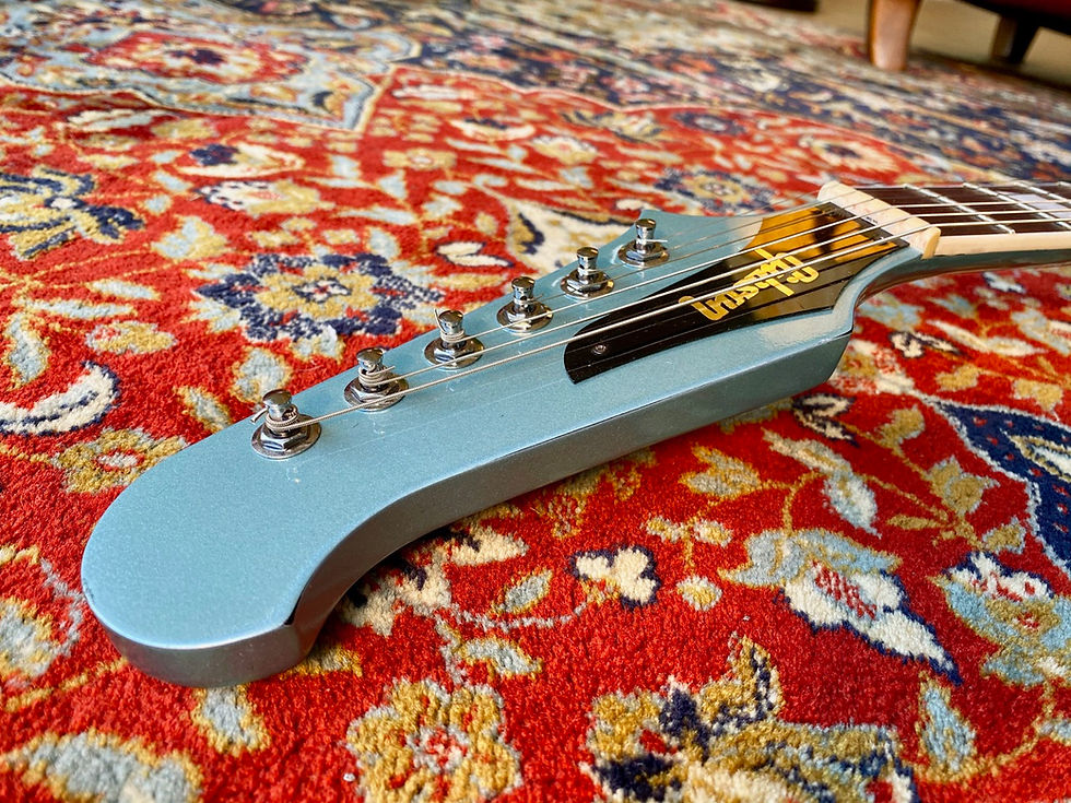 Thumbnail: SOLD! - 2010 Gibson Firebird V Reverse Ice Blue Frost Metallic Lyre Maestro