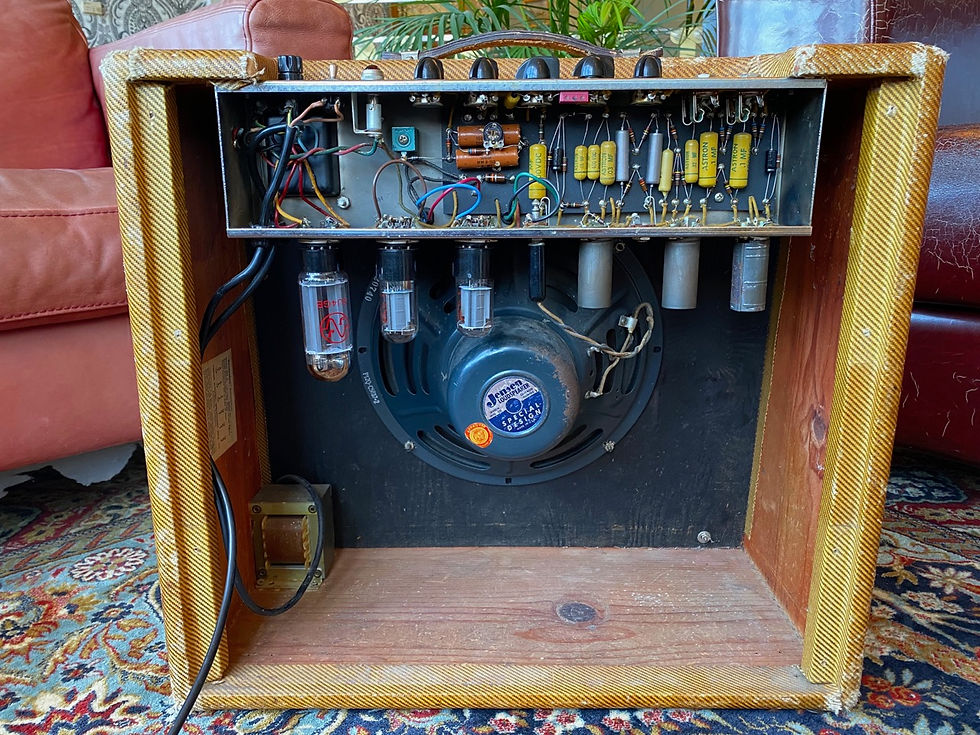 Thumbnail: SOLD! - 1958 Fender Tweed Tremolux 5E9-A Big Box Narrow Panel Tremolo