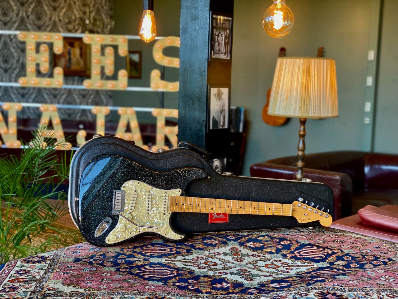 SOLD! - 1993 Fender Stratocaster Custom Shop USA Holoflake Black Sparkle