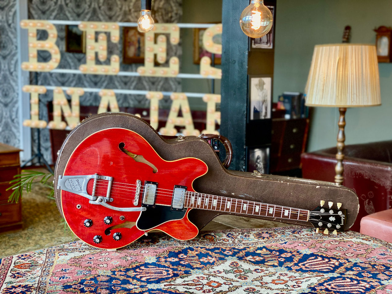 SOLD! - 1969/1971 Gibson ES-335 w Factory Bigsby watermelon Cherry