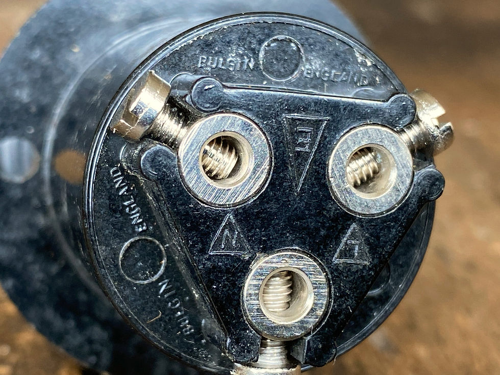 Thumbnail: 1960's NOS Bulgin England 3-pin mains socket Marshall VOX