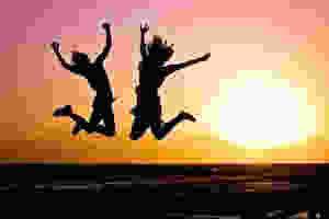 sunset beach people sunrise