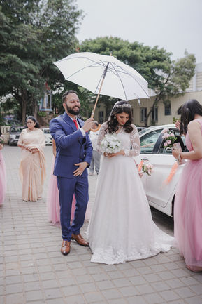 Beautiful outdoor wedding setup at a Bangalore resort