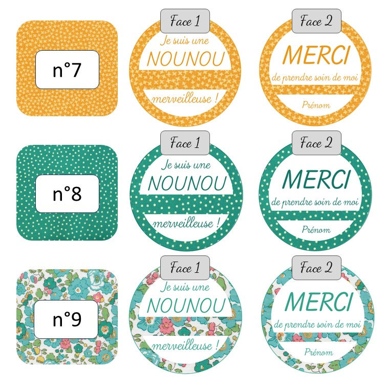 Miniature : A créer : Porte-clé double face personnalisé : "Je suis une nounou merveilleuse"