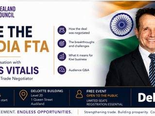 Inside the NZ India FTA with Vangelis Vitalis Auckland event flyer
